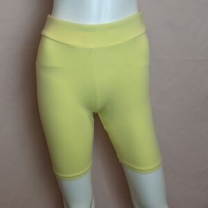 Forever 21 Light Yellow Athleisure Bike Shorts